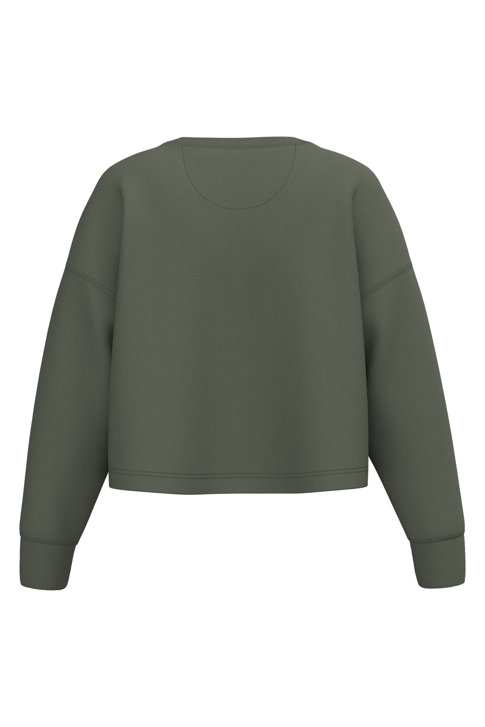 Sweatshirt crop femme Sporty Khaki — dos