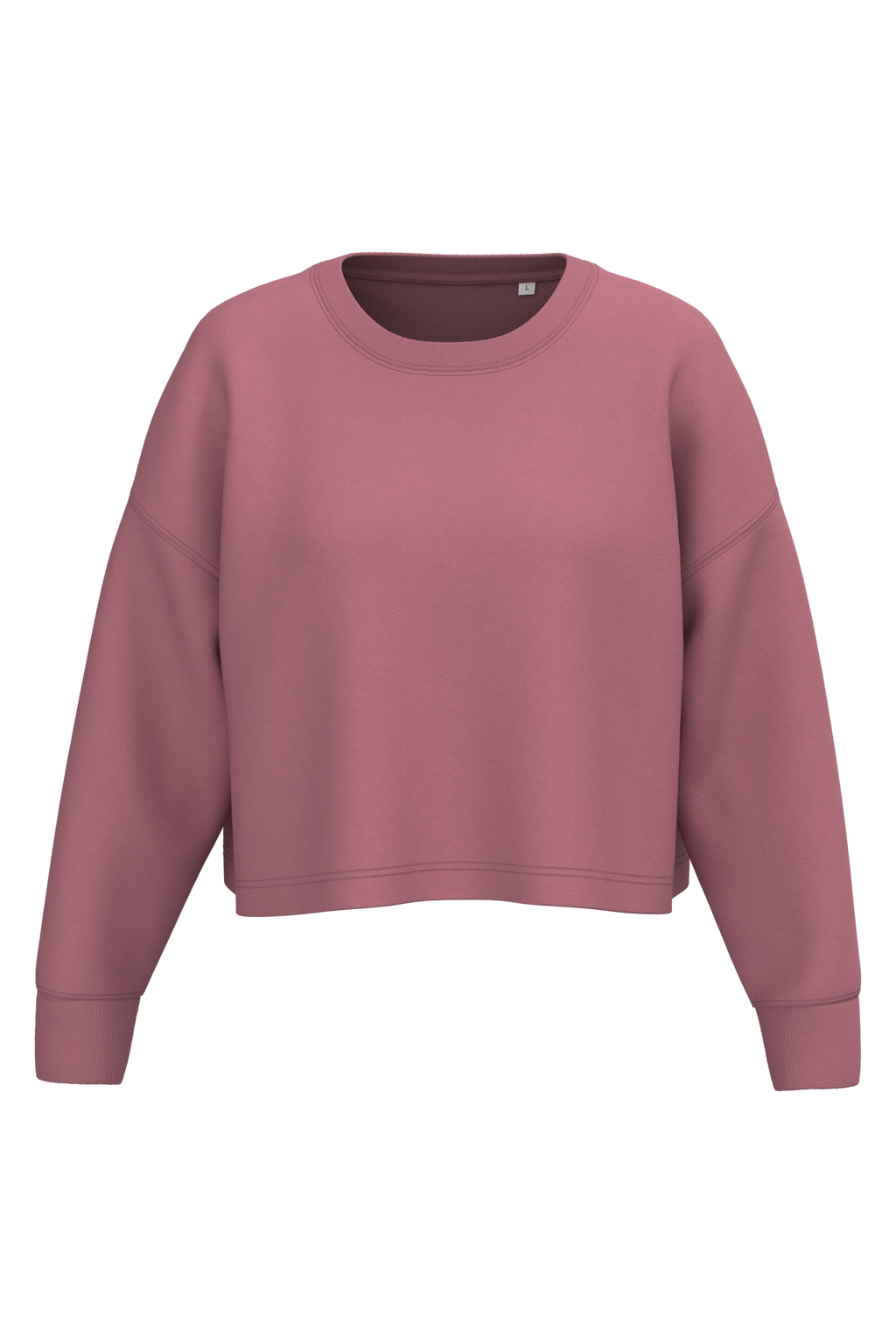 Sweatshirt crop femme Antique Rose — face
