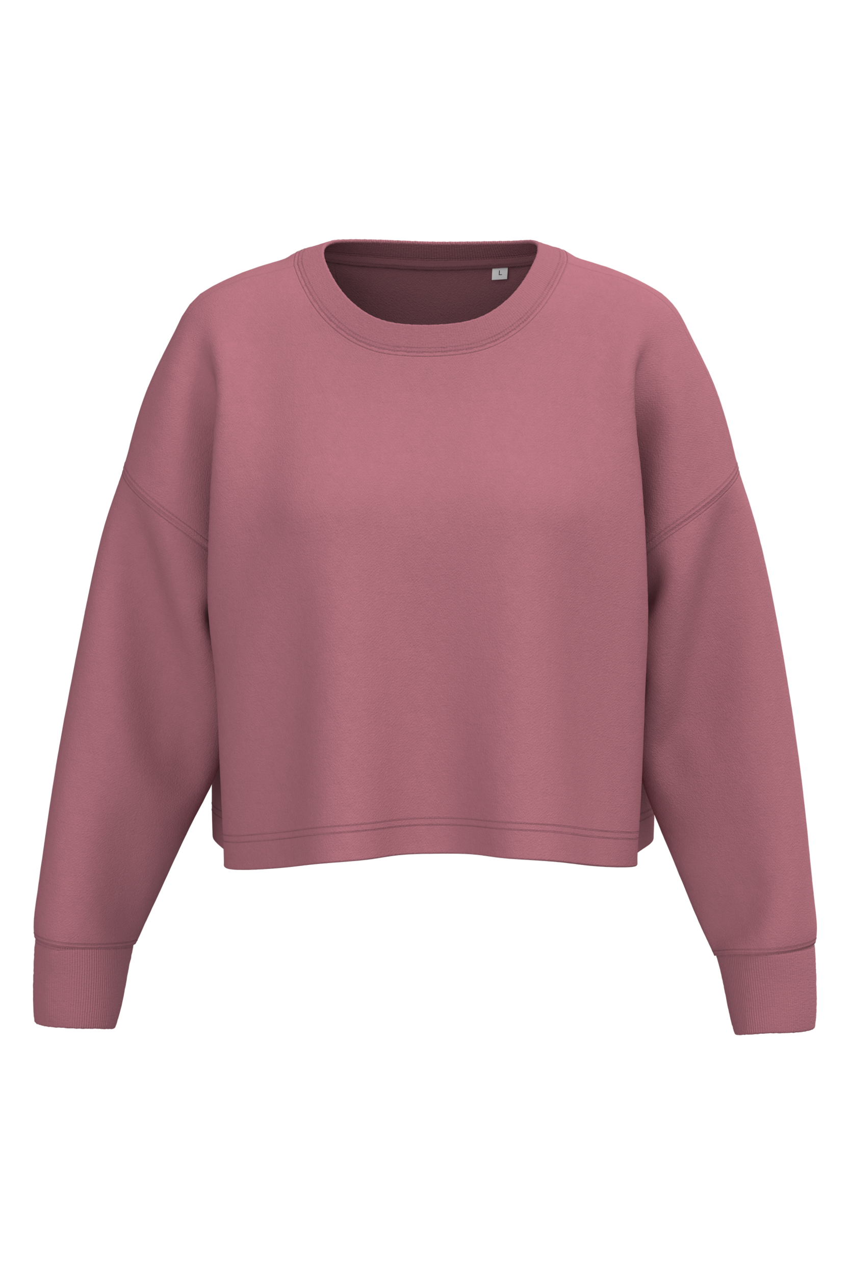 Sweatshirt crop femme Antique Rose — face