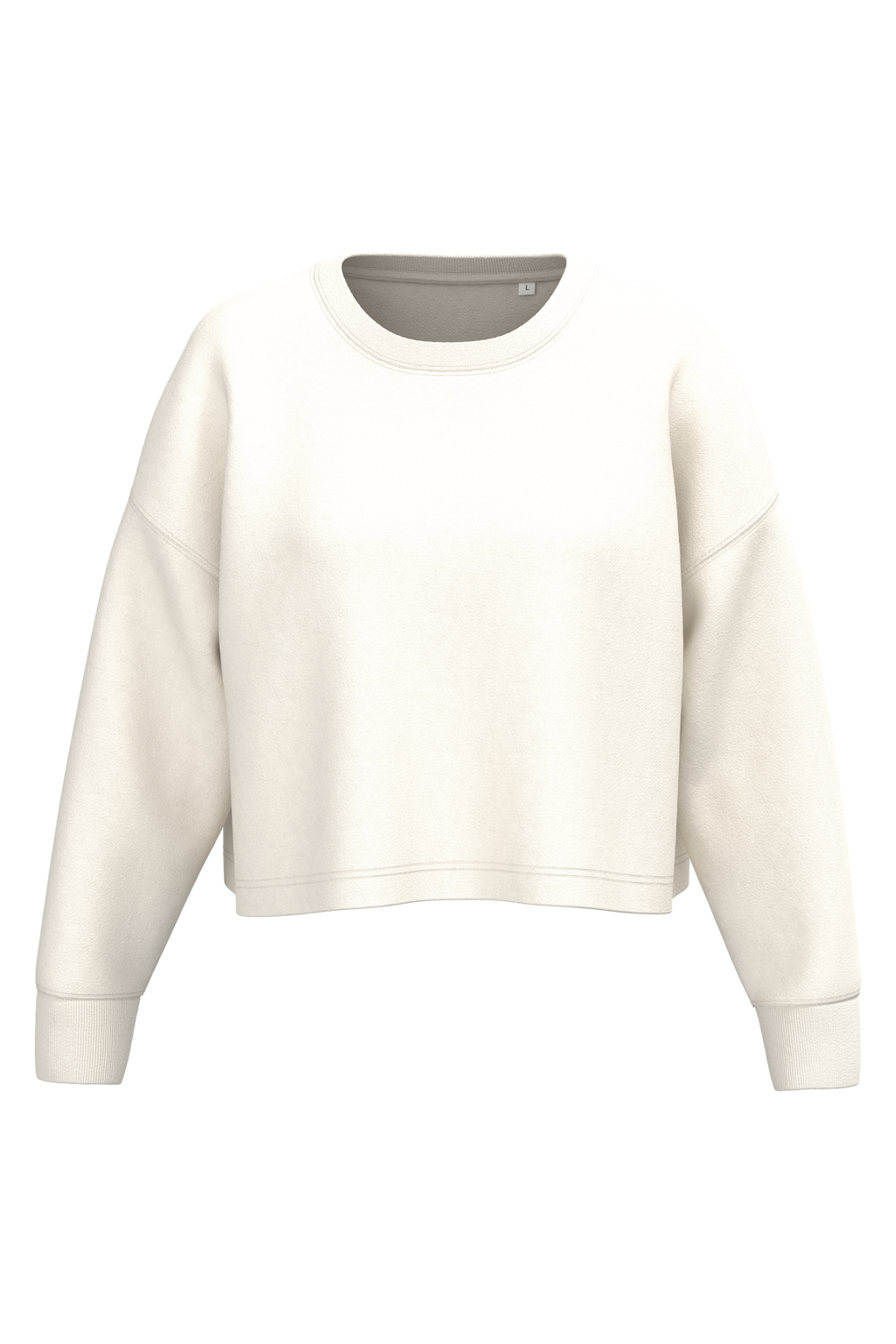 Sweatshirt crop femme Coconut Milk — face