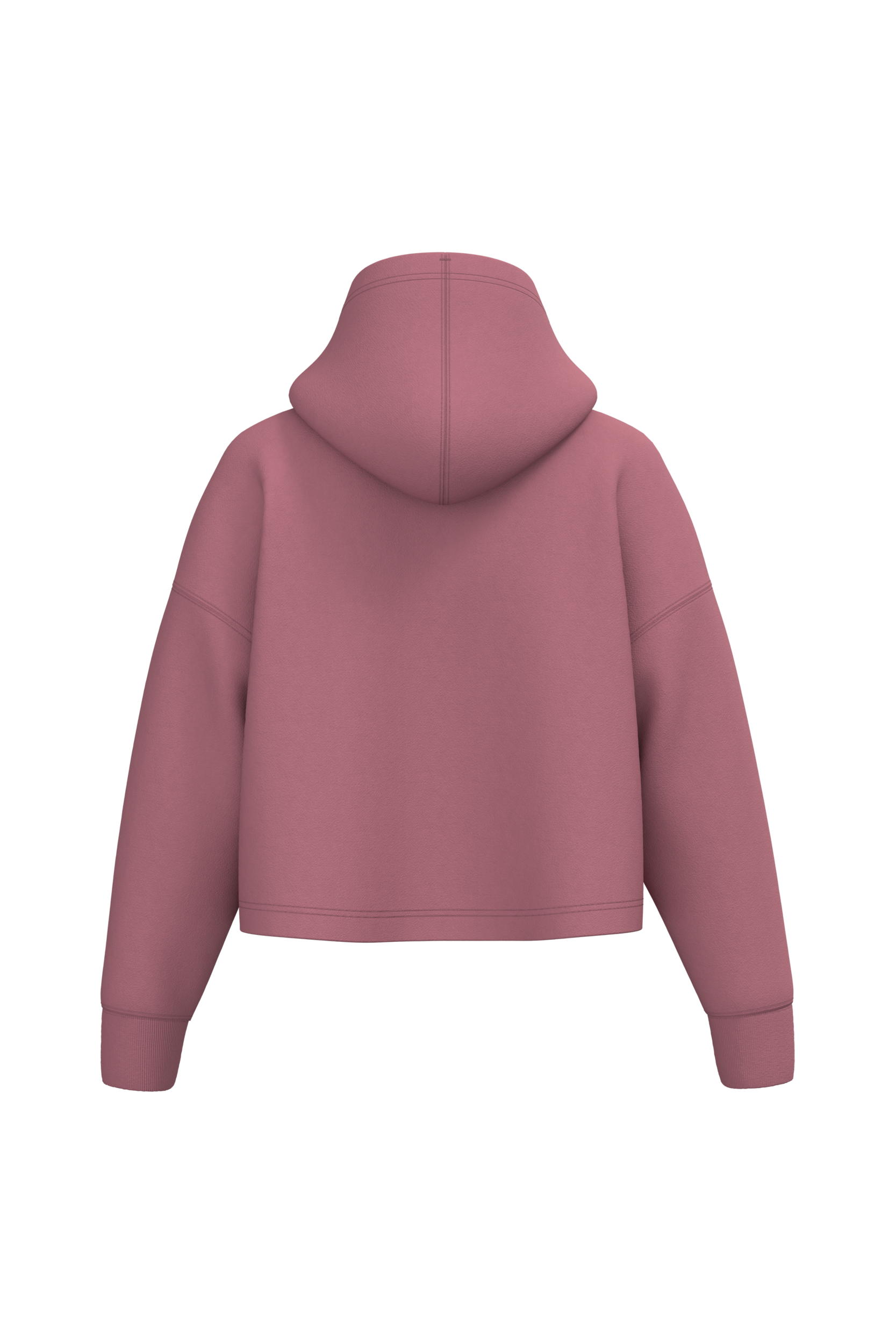 Hoodie crop femme Antique Rose, dos