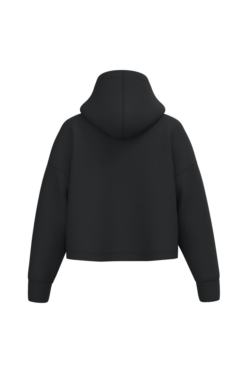 Hoodie crop femme Black, dos