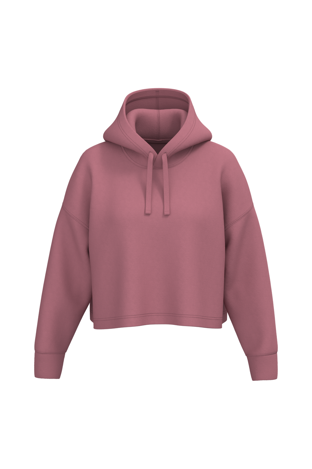Hoodie crop femme Antique Rose, face