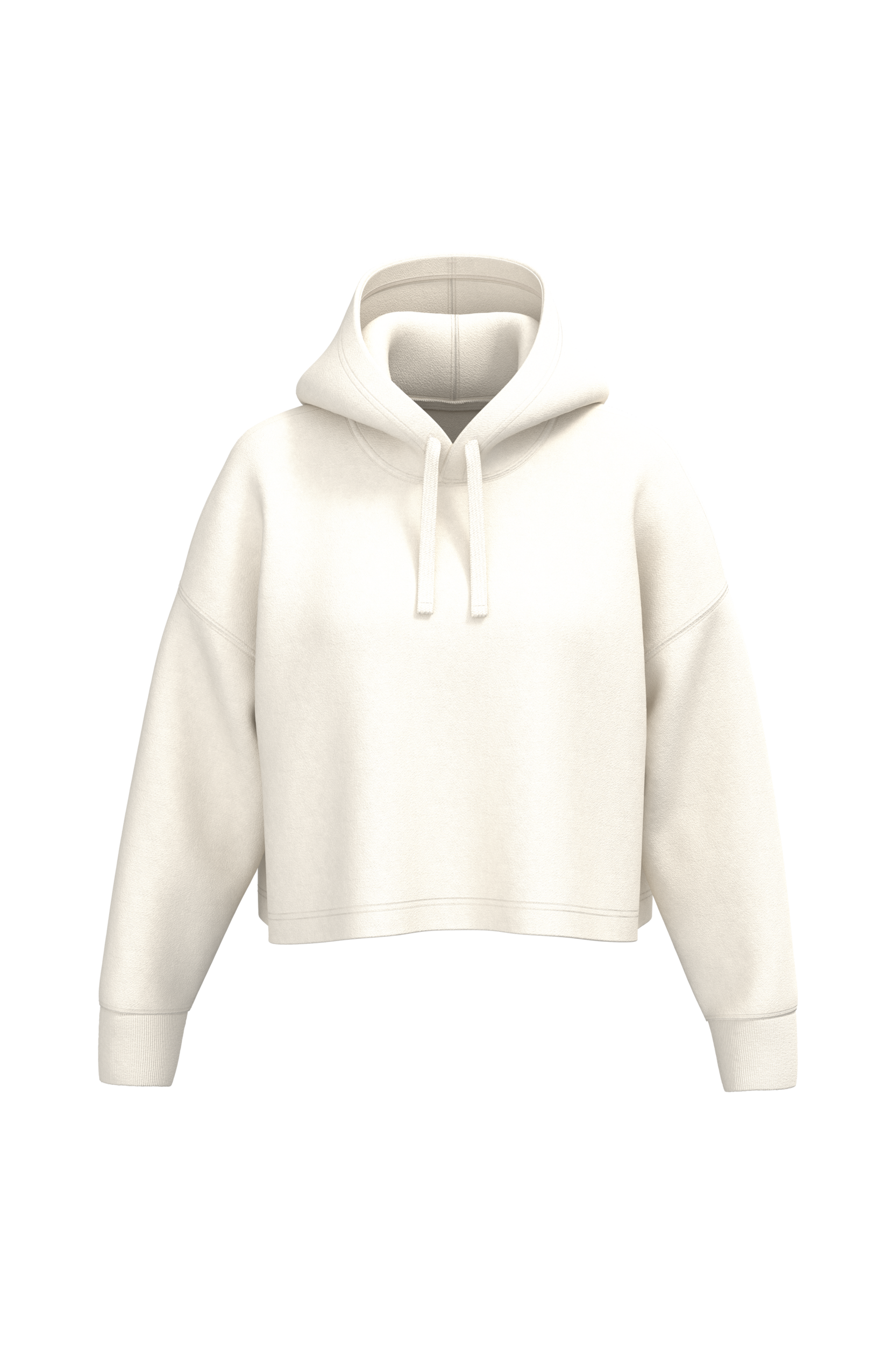 Hoodie crop femme Coconut Milk, face