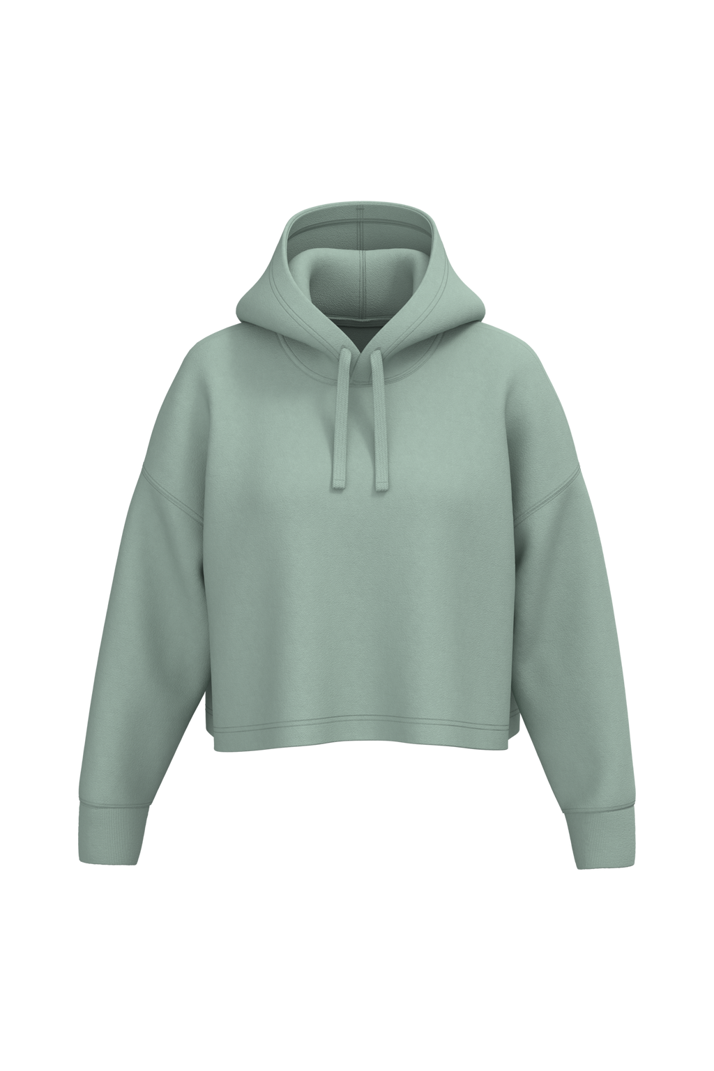 Hoodie crop femme Sage, face