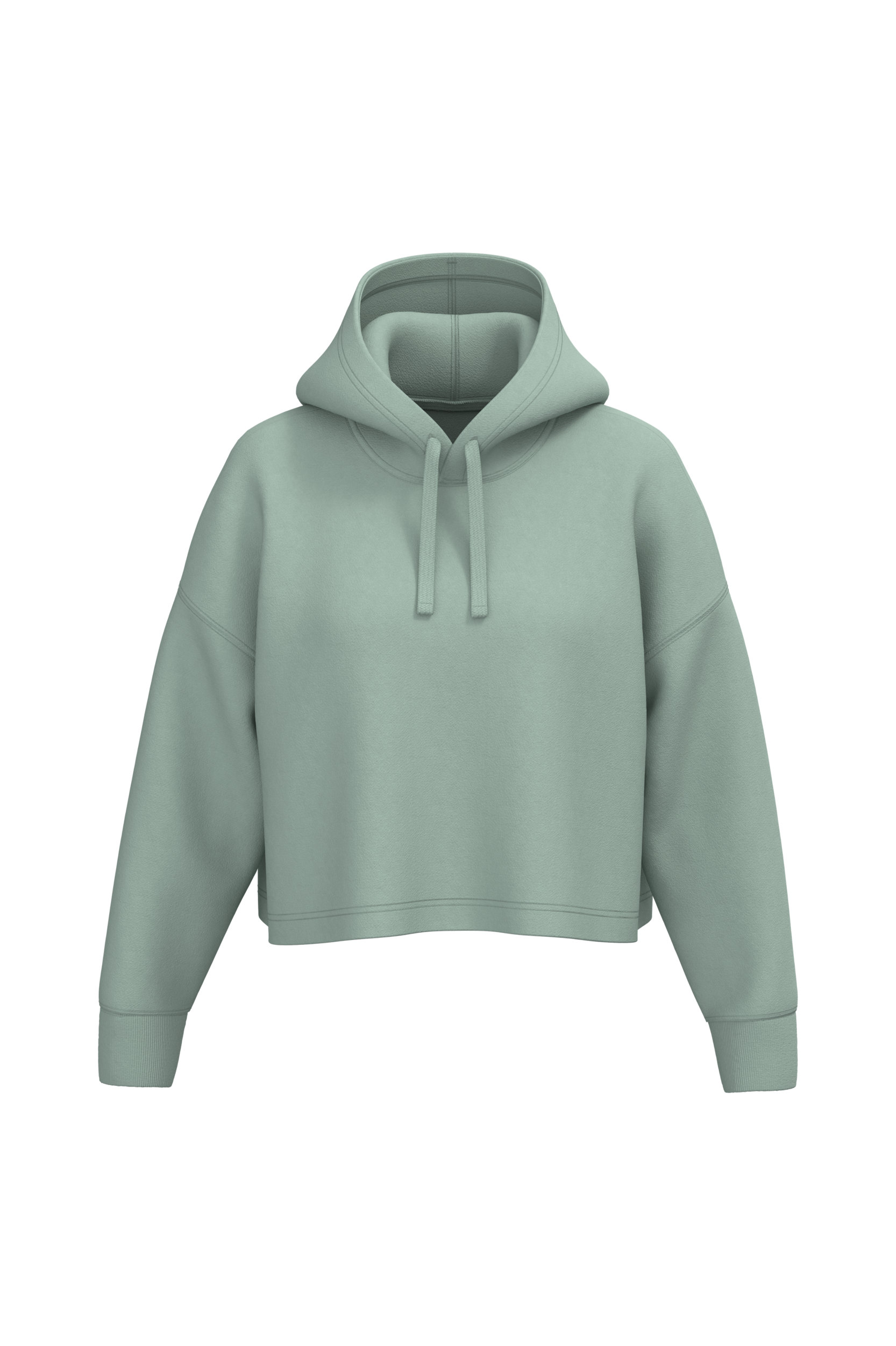 Hoodie crop femme Sage, face
