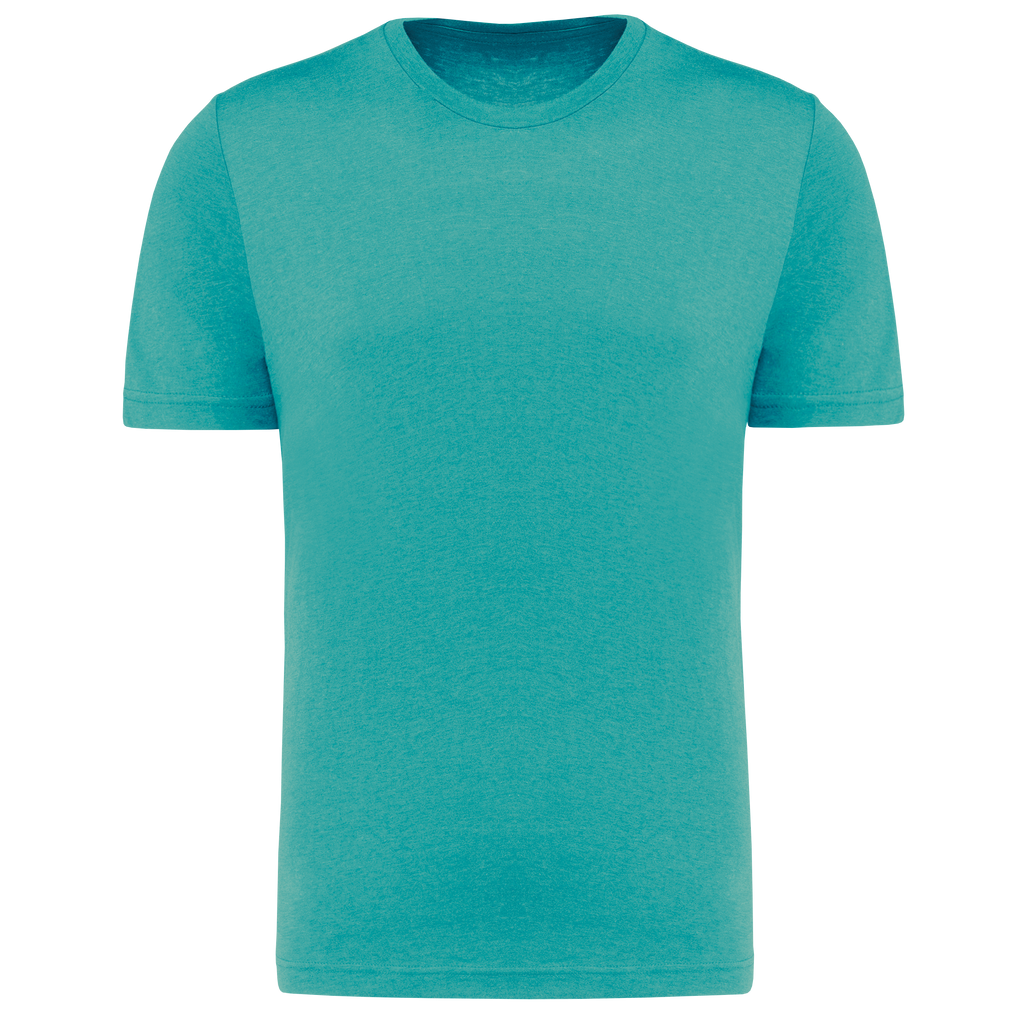 T-shirt triblend homme Turquoise Blue Heather — face