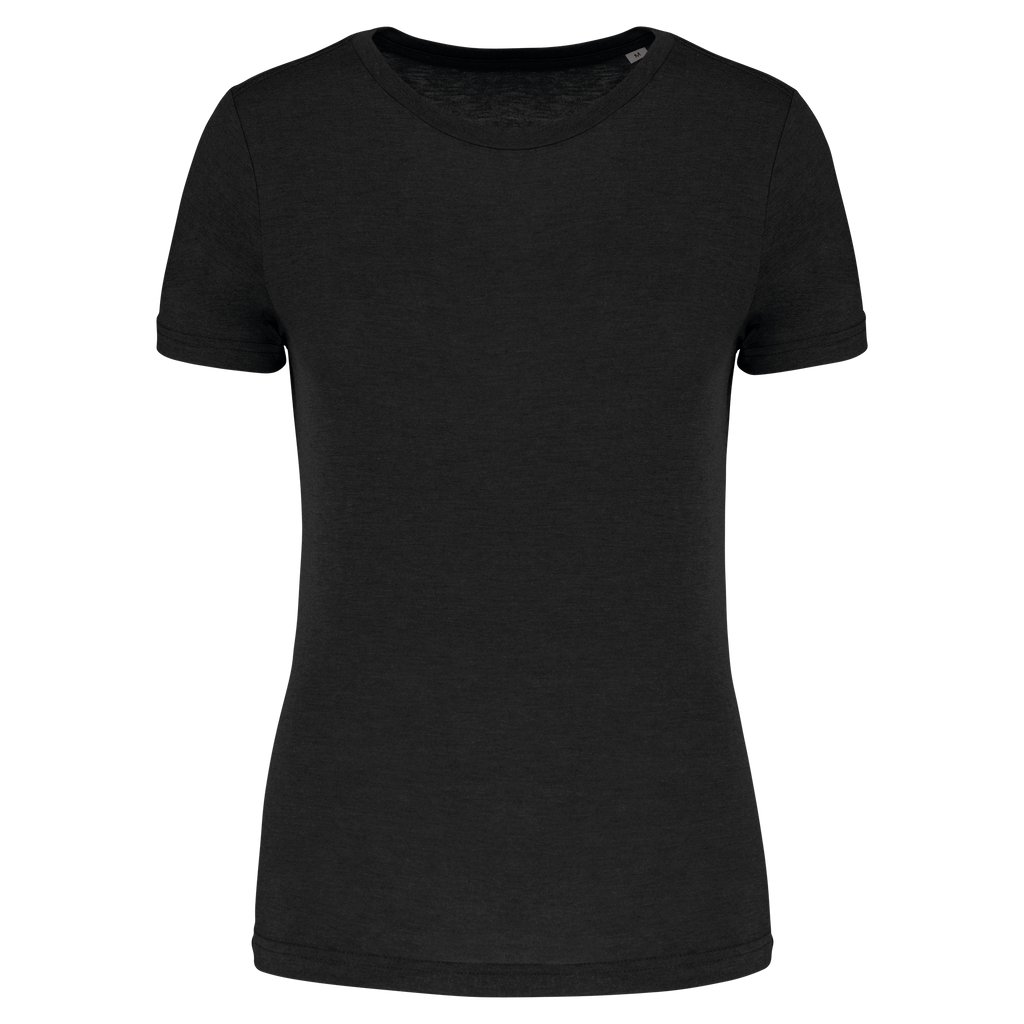 T-shirt triblend femme Black — face