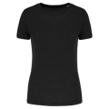 T-shirt triblend femme Black — face