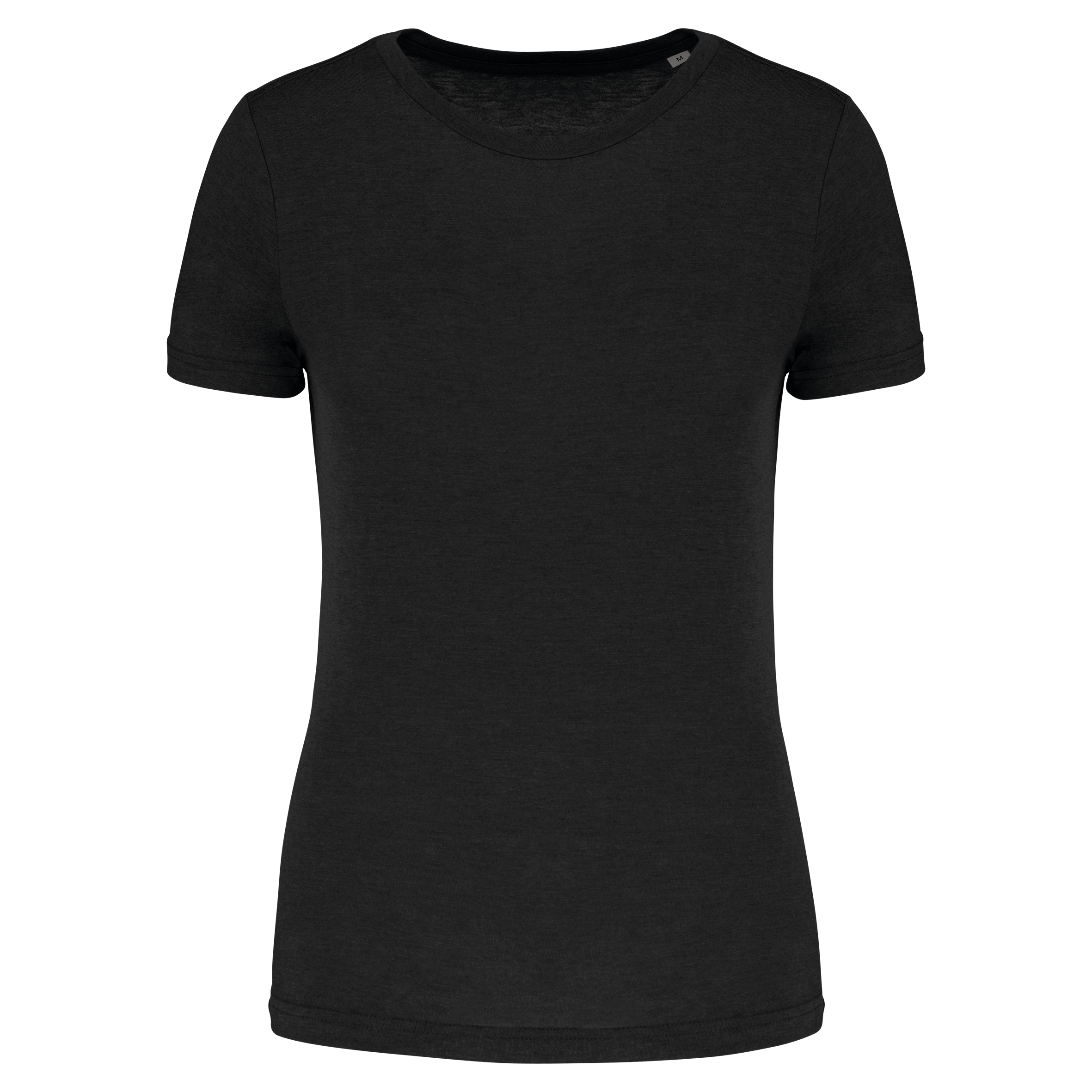 T-shirt triblend femme Black — face