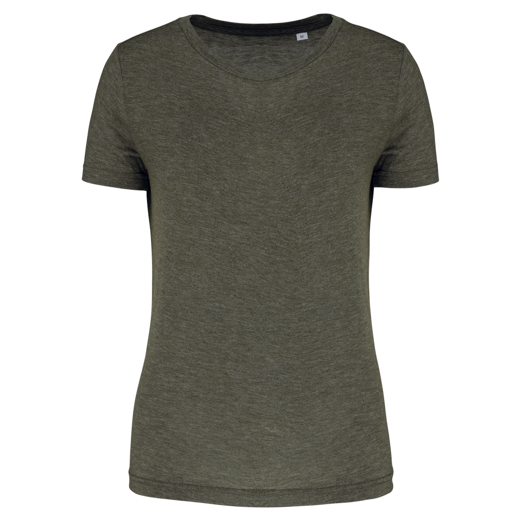 T-shirt triblend femme Dark Khaki Heather — face