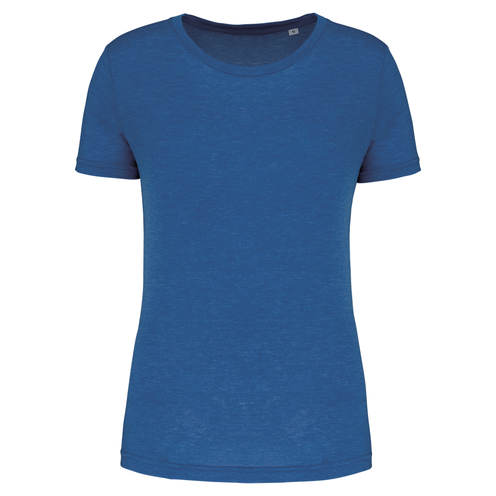 T-shirt triblend femme Sporty Royal Blue Heather — face