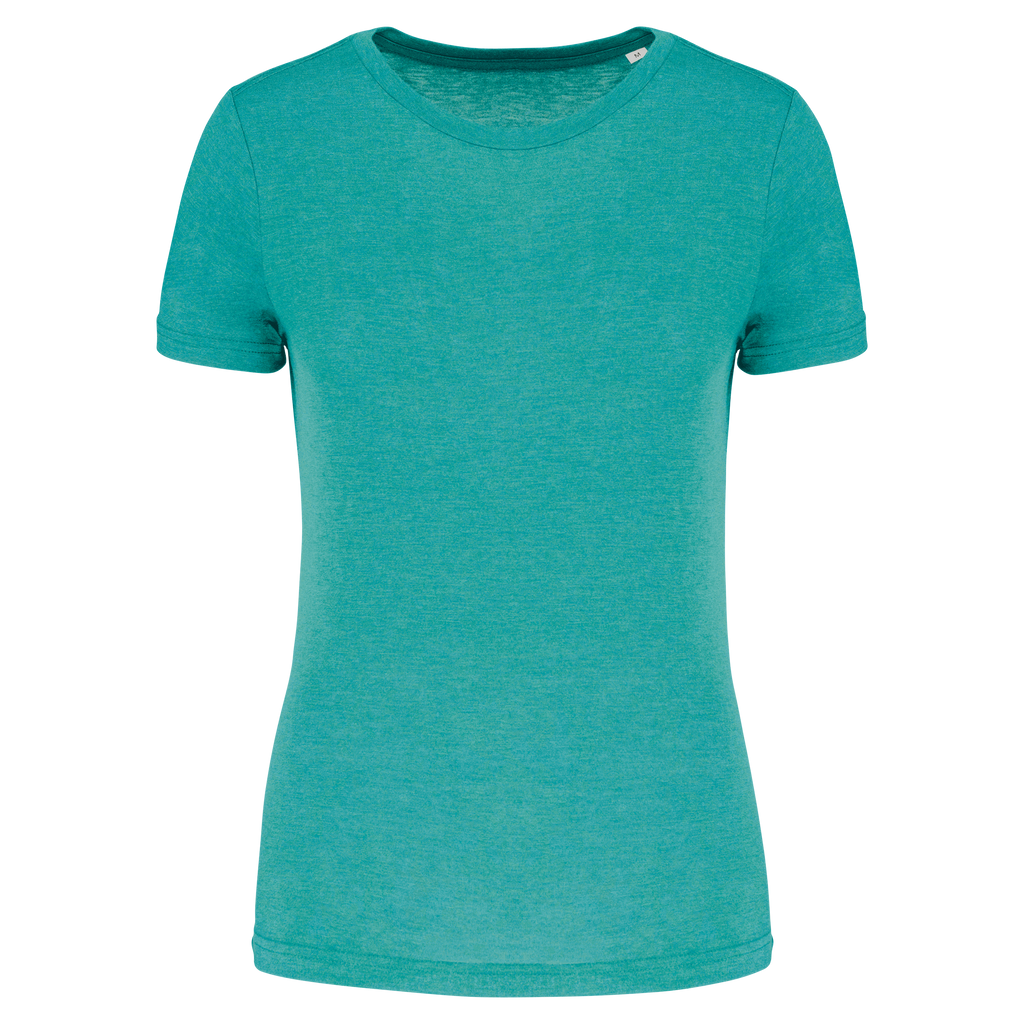 T-shirt triblend femme Turquoise Blue Heather — face