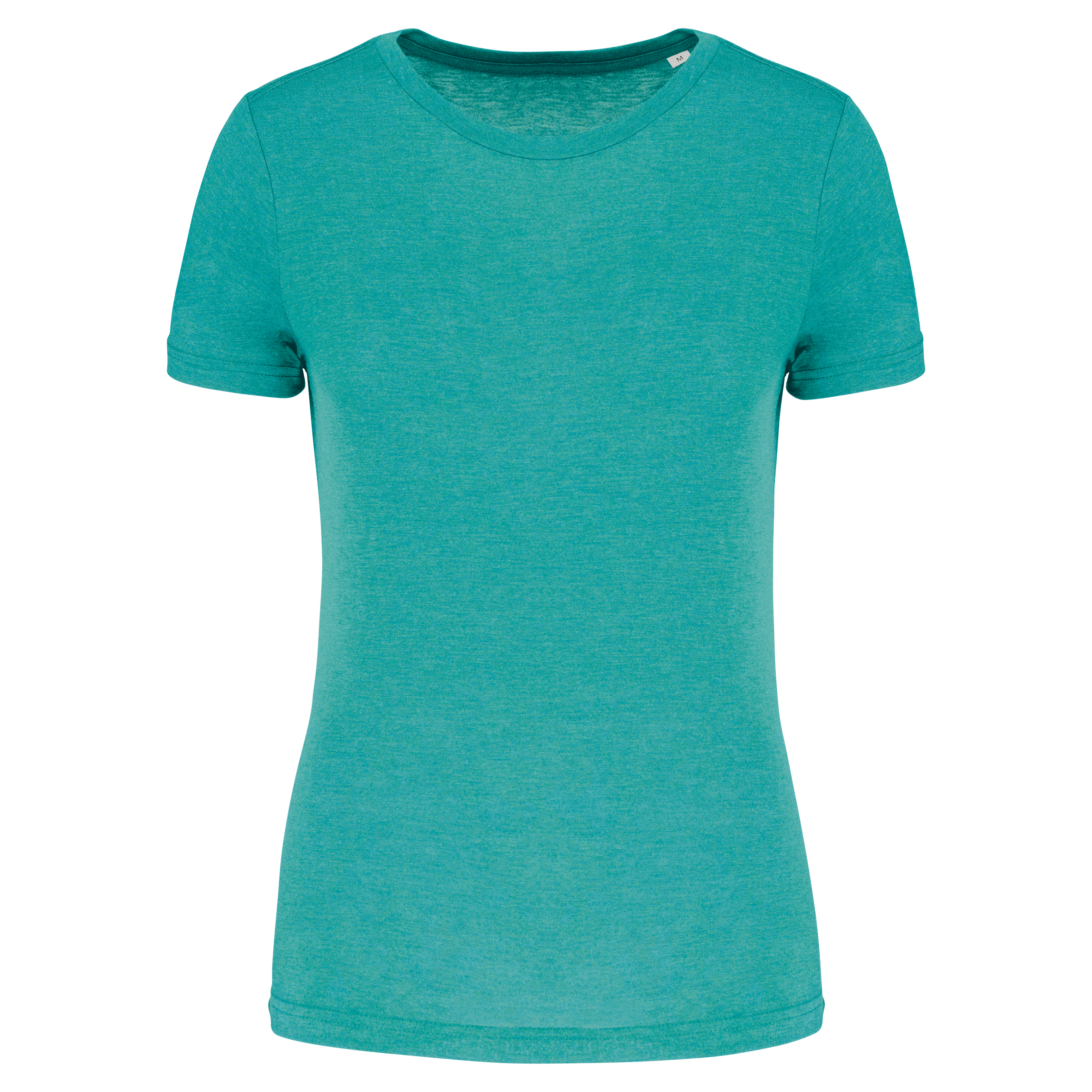 T-shirt triblend femme Turquoise Blue Heather — face