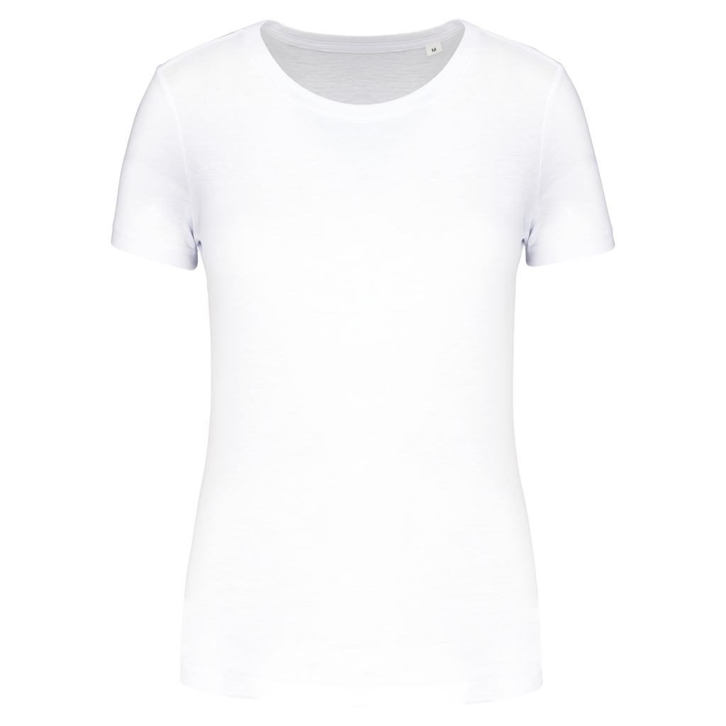 T-shirt triblend femme White — face