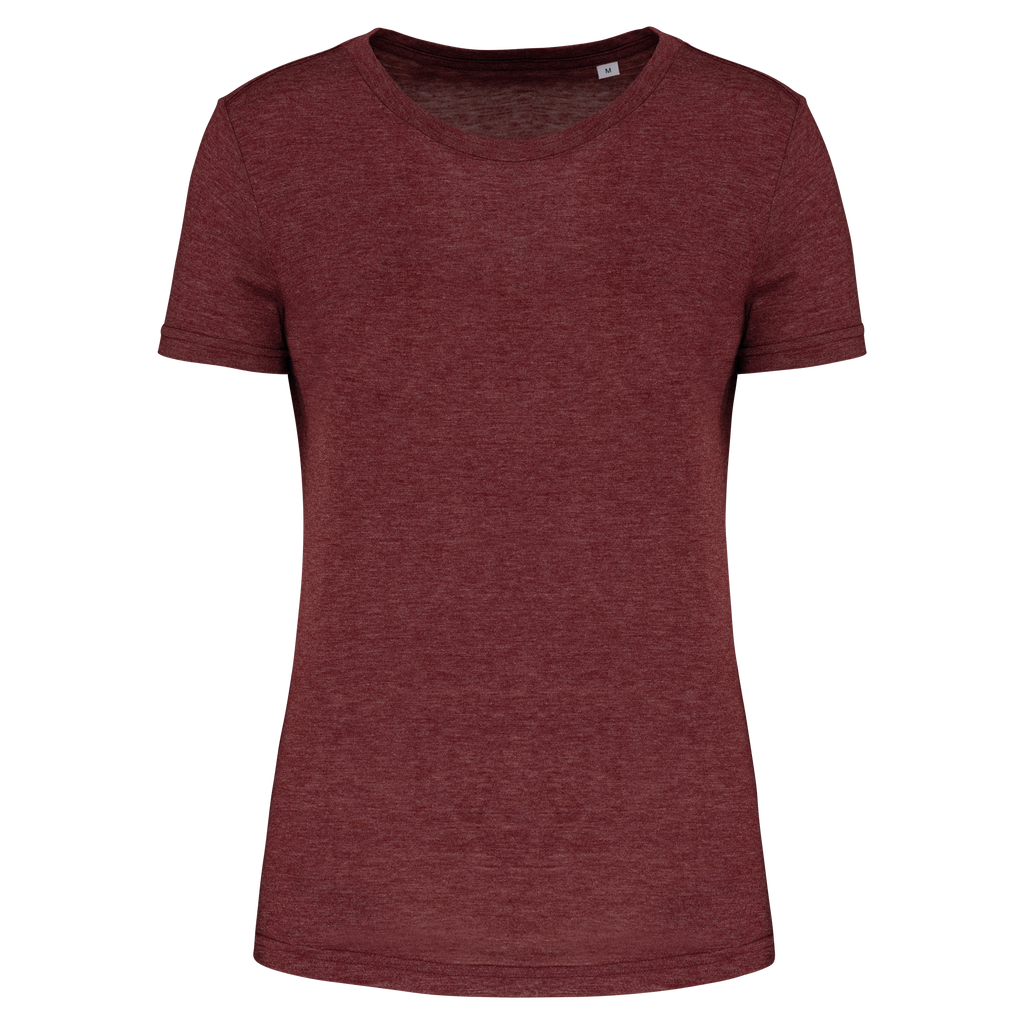 T-shirt triblend femme Wine Heather — face