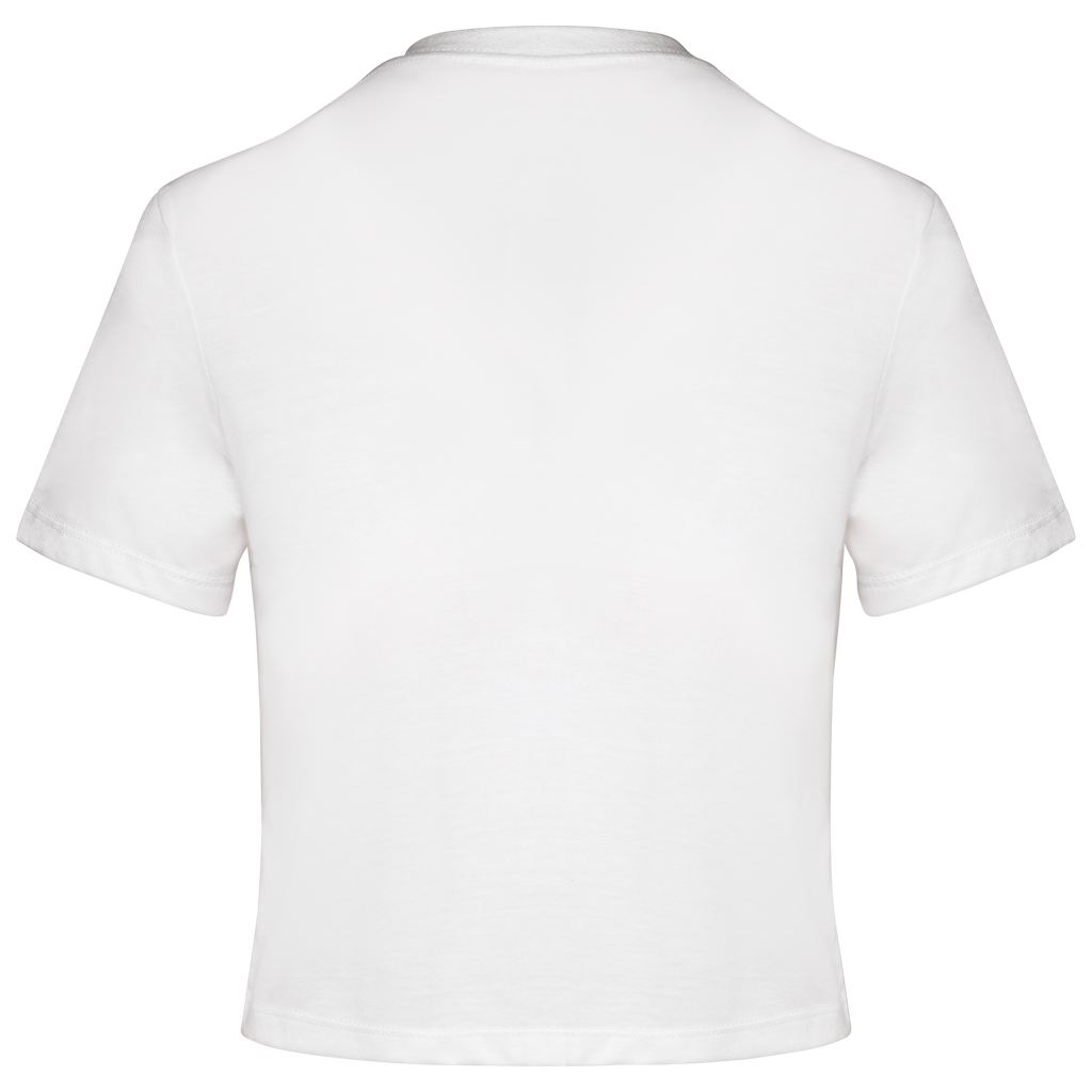 Crop top triblend femme White, dos