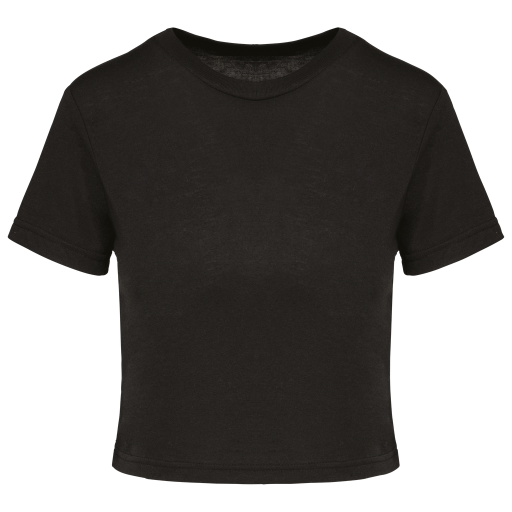 Crop top triblend femme Black, face
