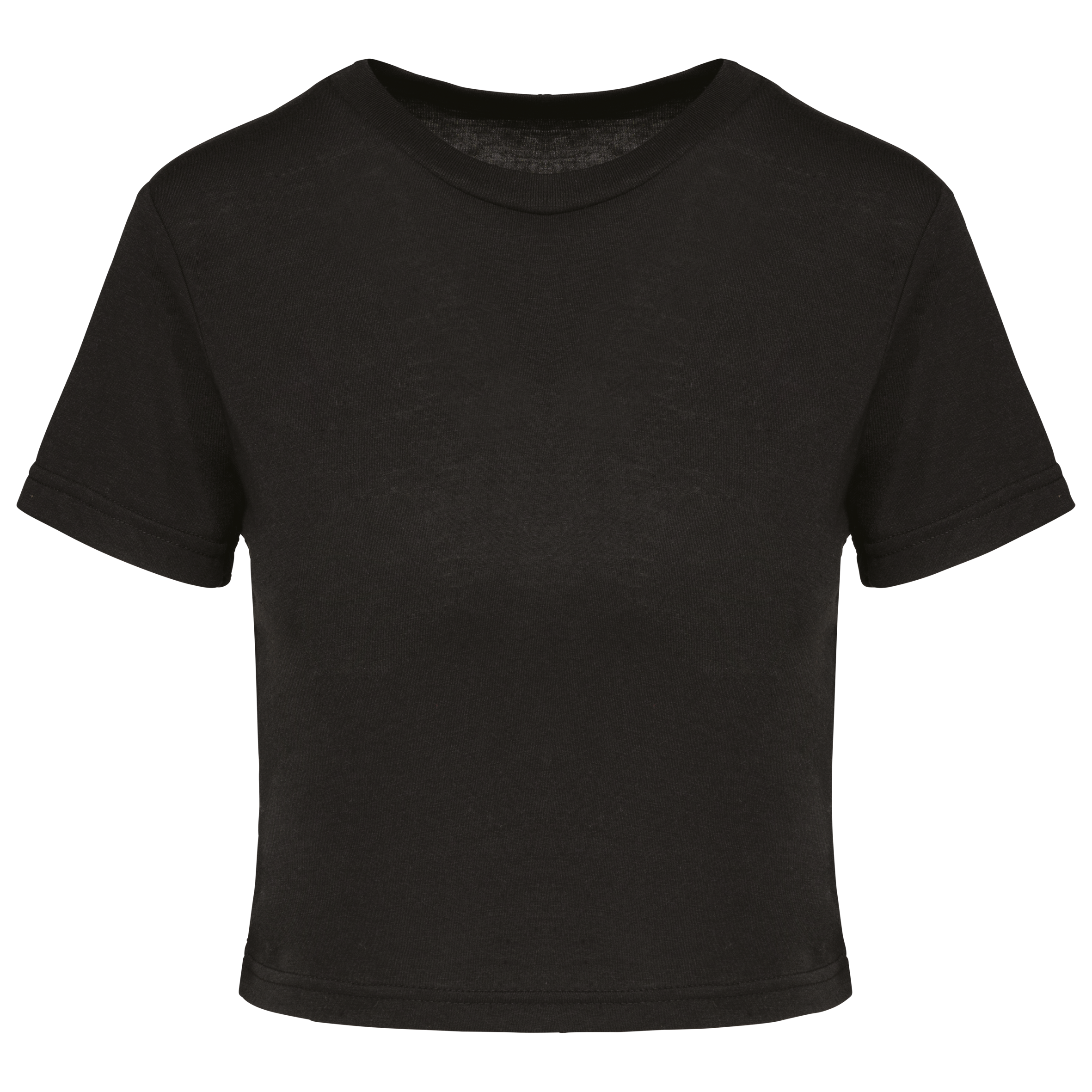 Crop top triblend femme Black, face