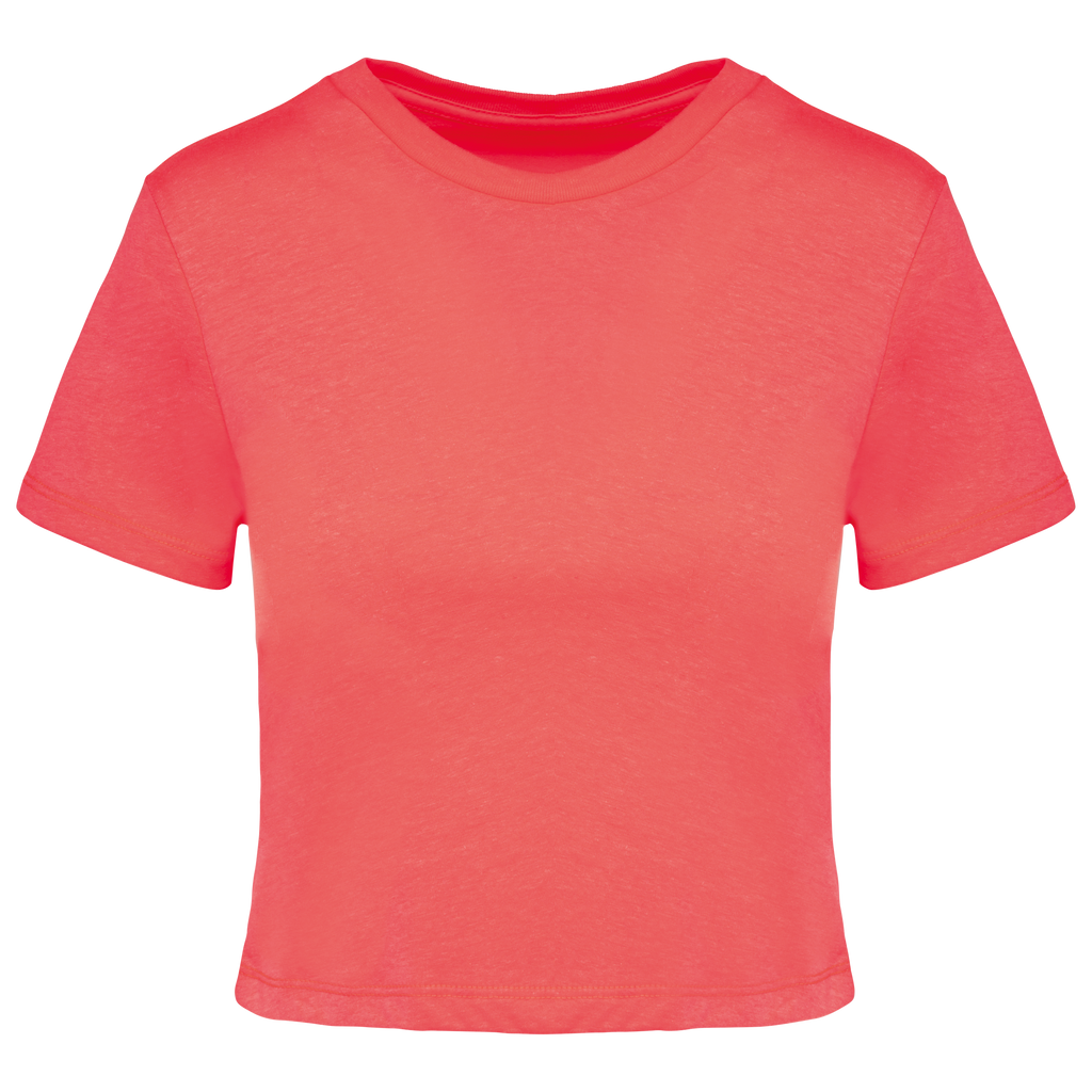 Crop top triblend femme Coral, face