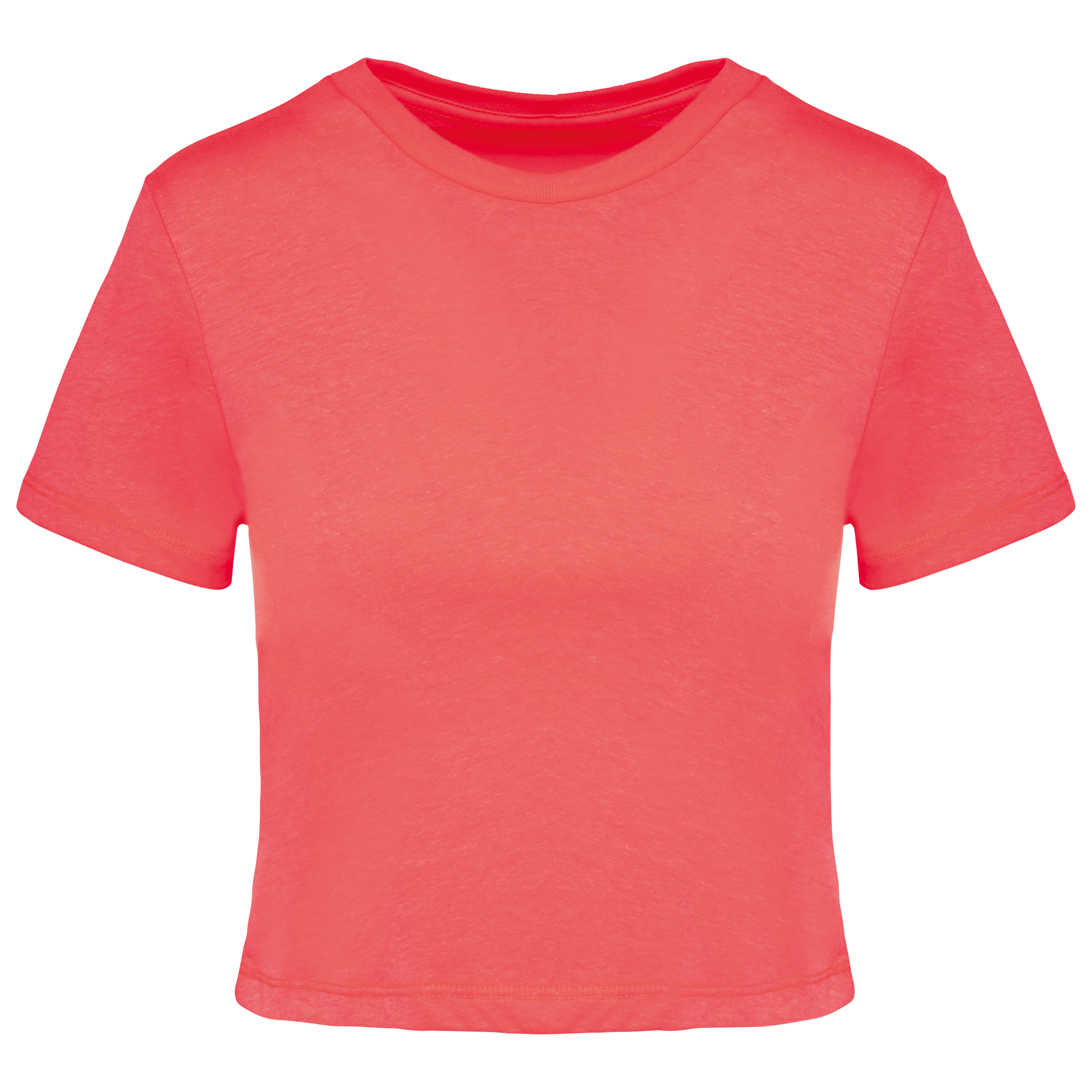 Crop top triblend femme Coral, face