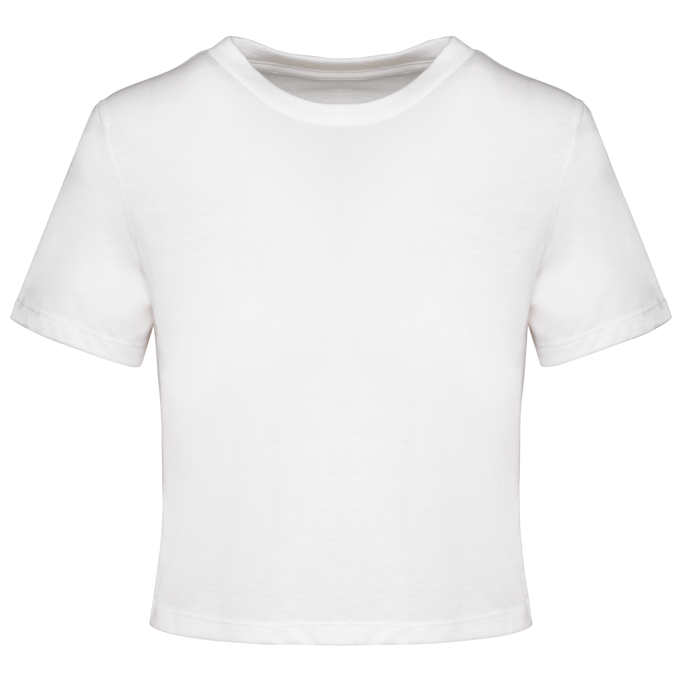 Crop top triblend femme White, face