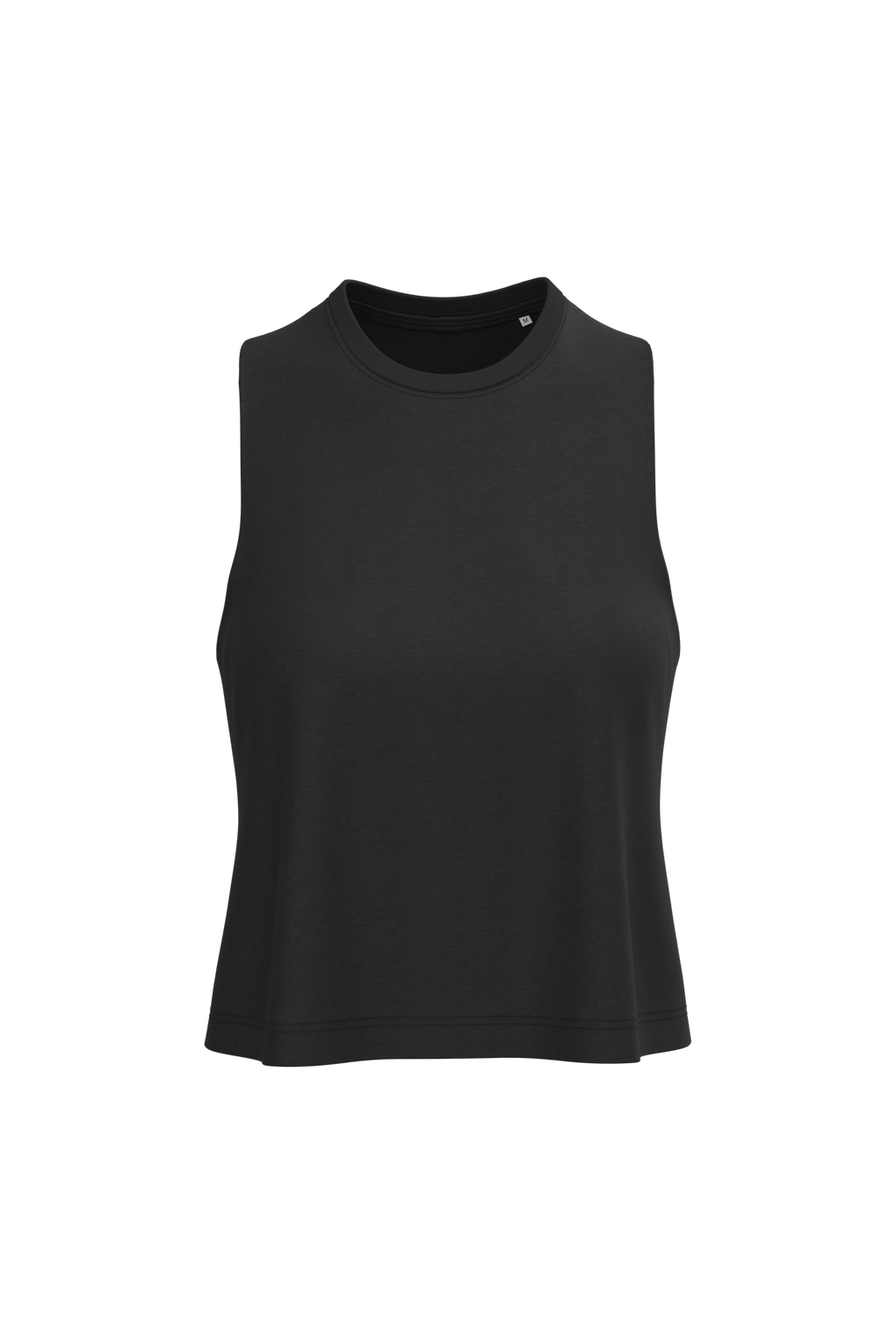 Débardeur crop femme Black — face
