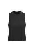 Débardeur crop femme Black — face