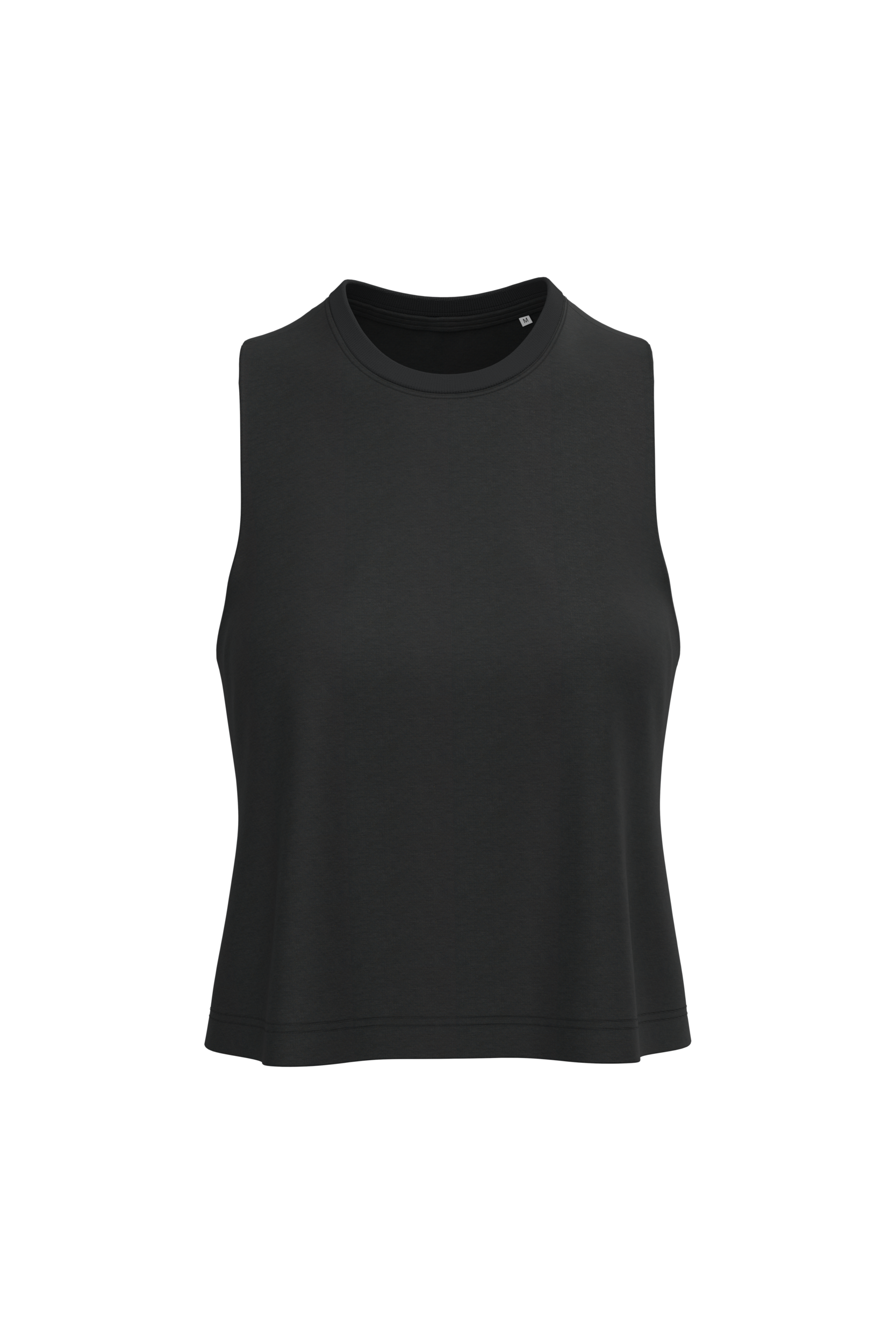 Débardeur crop femme Black — face
