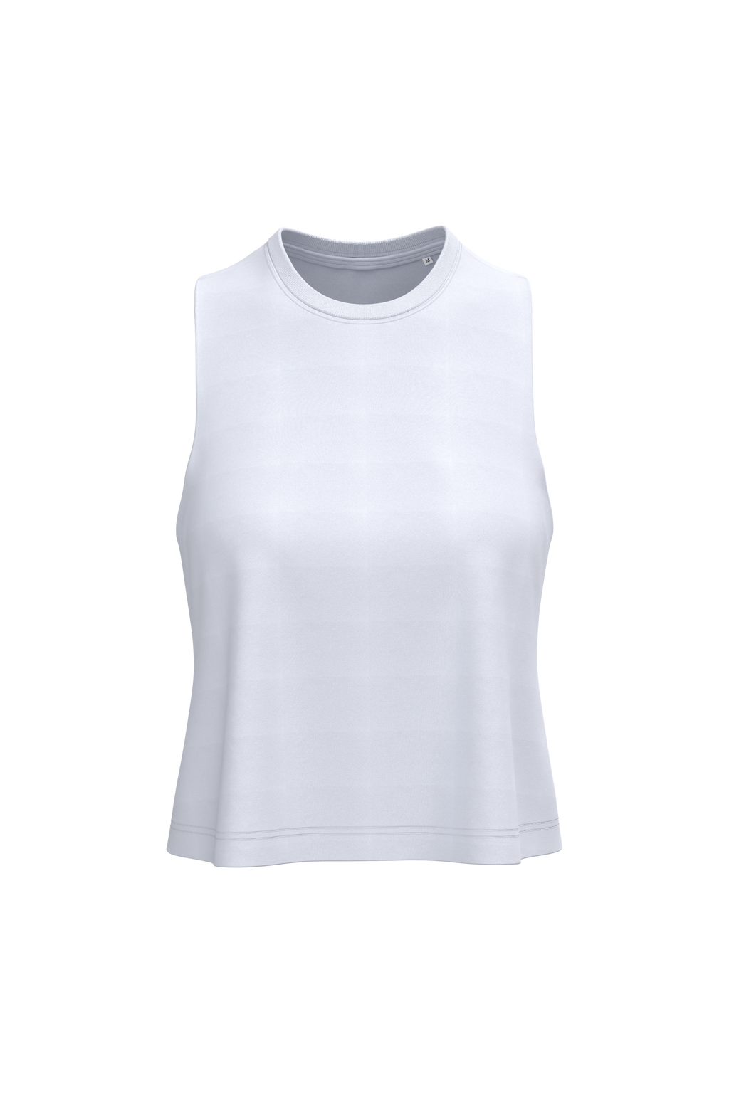 Débardeur crop femme White — face