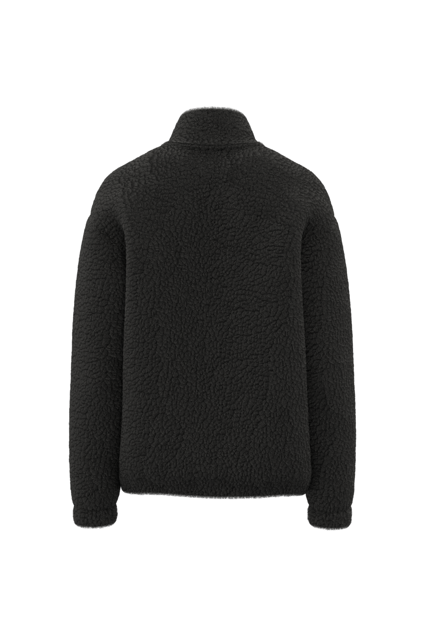 Sweat sherpa zippé unisexe Black, dos