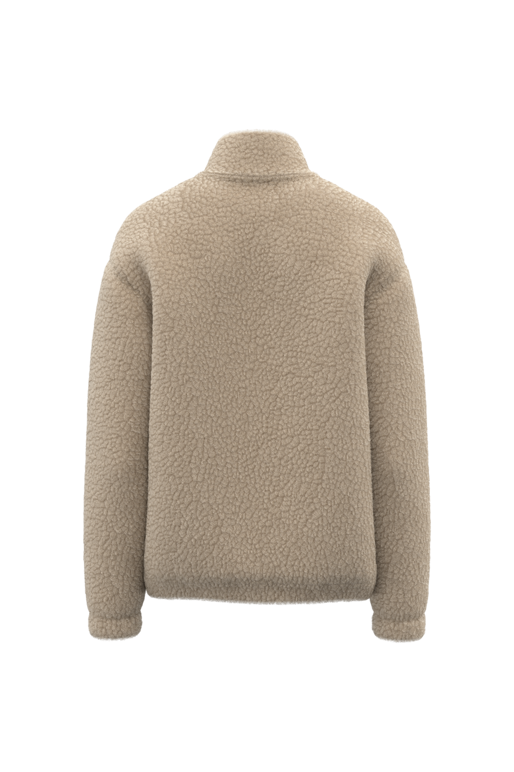 Sweat sherpa zippé unisexe Wet Sand, dos