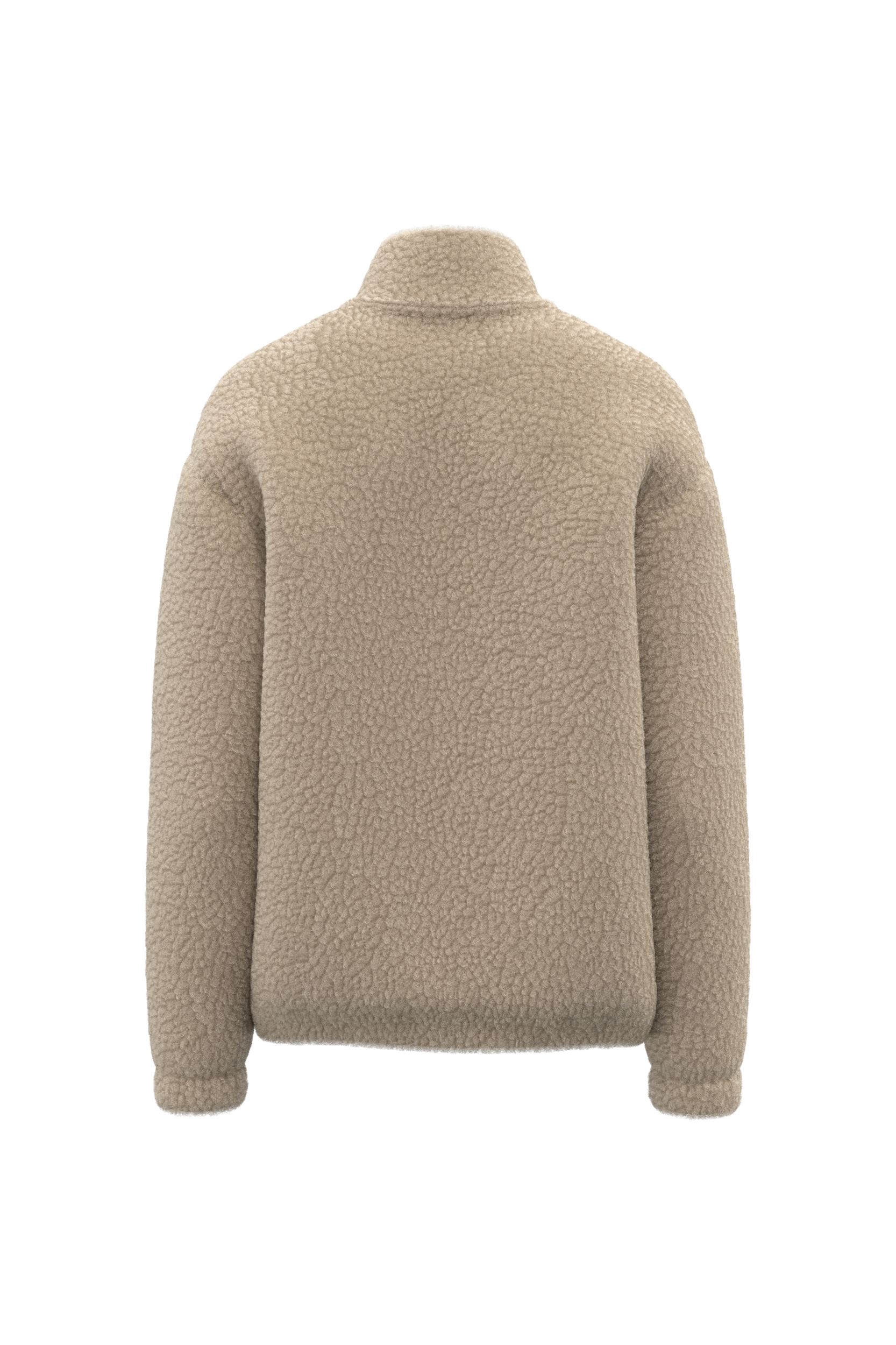 Sweat sherpa zippé unisexe Wet Sand, dos