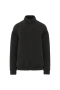 Sweat sherpa zippé unisexe Black, face